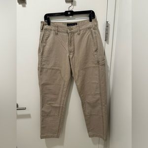 Abercrombie & Fitch Loose Fit Cargo Style Jean Khaki Worn 1x Size 30”
